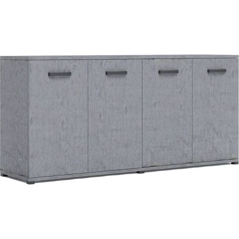 Mobile multiuso 180x45x80 ingresso e ufficio Viareggio colore cemento (1/2)