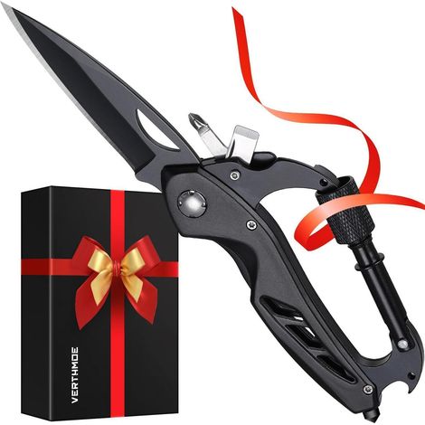 Multitool Taschenmesser mit Schlüsselanhänger für Männer, Outdoor & Camping