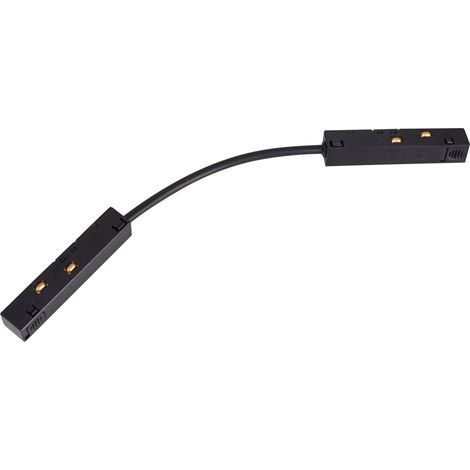 Connettore alimentazione per due binari angolare nero Maxlight (1/2)