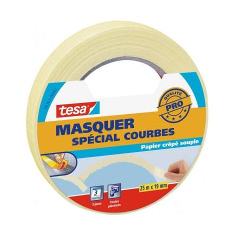 Tesa Cinta de enmascarar 19 mm x 25 metros adhesiva extra fuerte