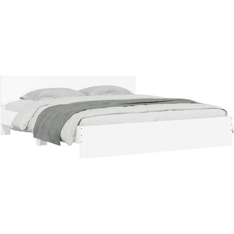 Estructura de cama con cabecero blanca 180x200 cm vidaXL (1/4)