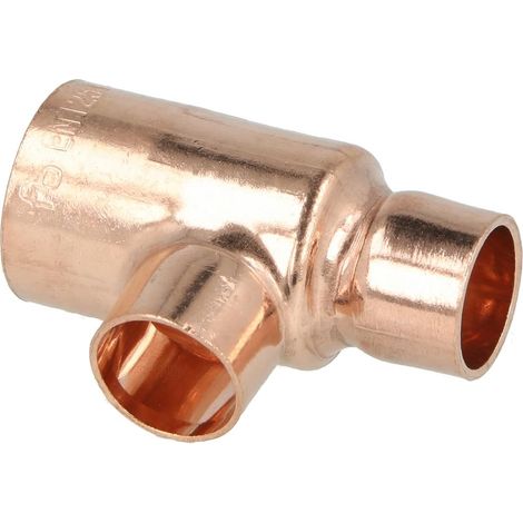 Raccord à braser cuivre té réduit 22 x 15 x 15 mm