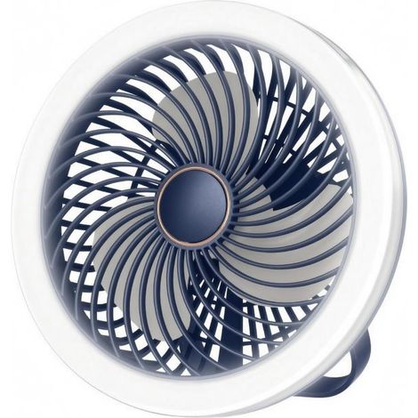 LOVIVER Ventilateur de Bureau Usb Table Mural Anneau Lumineux