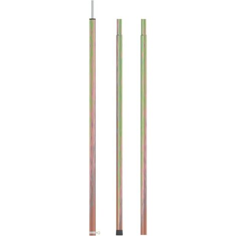 Mât de tente télescopique longueur 170-255 cm acier galvanisé (1/5)