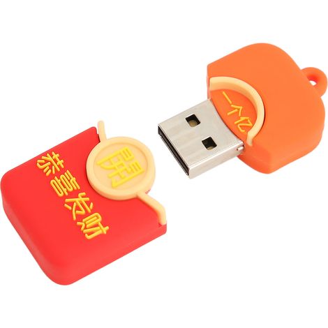 Clé USB 64GB Enveloppe Cartoon Rouge, Plug-and-Play pour Ordinateur et Voiture, Compatible Hot-Swap (1/5)