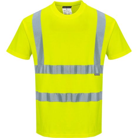 Hi-vis T-Shirt Mc Coton Comfort Farbe: Gelb Größe S - Portwest