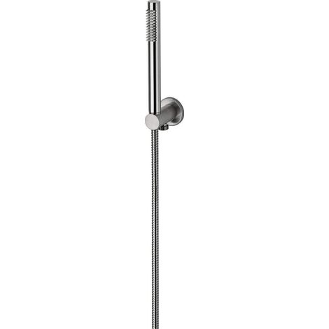 Paffoni – Ensemble de douche encastrée – ZDUP094CR – Douche mono-jet en métal – Support rond en laiton – Flexible 1500 mm – Finition chromée (1/5)