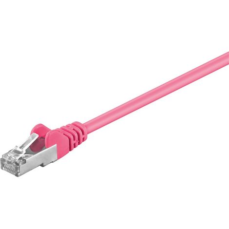 Goobay 93411 cable de red Magenta 1 m Cat5e SF/UTP (S-FTP)