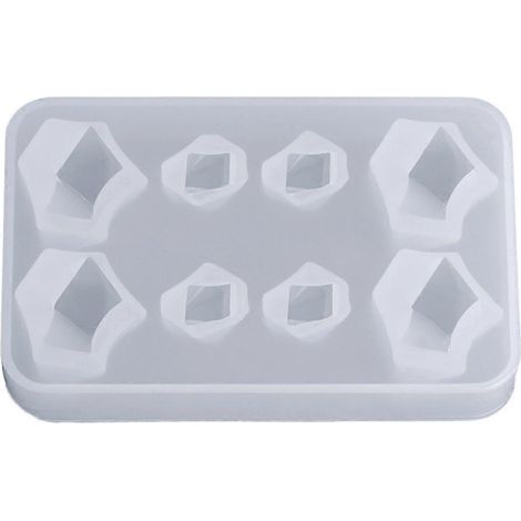 Moules géométriques 3D en résine époxy, moule en silicone en forme de pierre irrégulière pour décoration DIY (1/5)