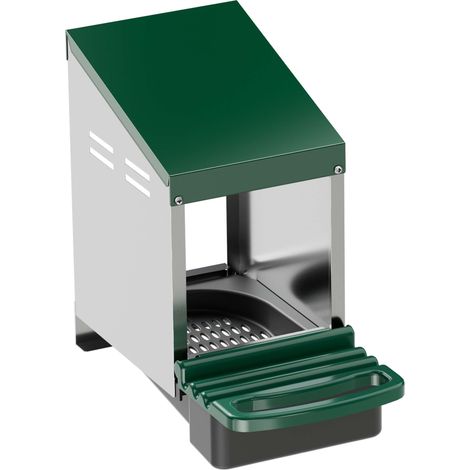 Fudajo Nido per galline ovaiole con vassoio di raccolta 27 x 52 x 48 cm, nido per uova di gallina, con fori di ventilazione, in plastica, montaggio a parete