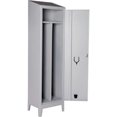 Armadio metallo sporco/pulito tetto spiovente 50x50x195 con serratura a chiave