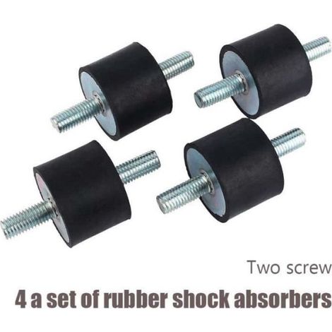 Isolateur de Caoutchouc - - M10 40x30 mm - 4 pièces - Anti-vibration - Durable (1/2)