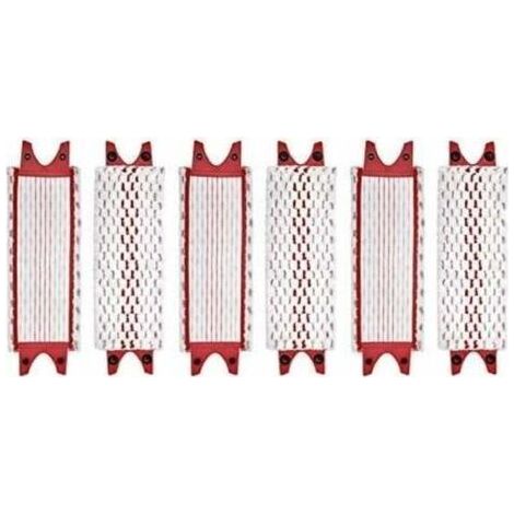 Lot de 6 têtes de balai plates en microfibre – Compatibles Vileda UltraMax – Lavables en machine – Nettoyage sols durs efficace (1/4)