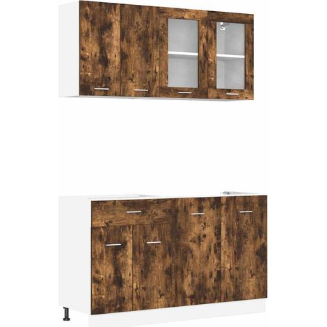 Maison Exclusive - Unité de cuisine Lyon 4 pcs Chêne fumé Bois d'ingénierie (1/5)