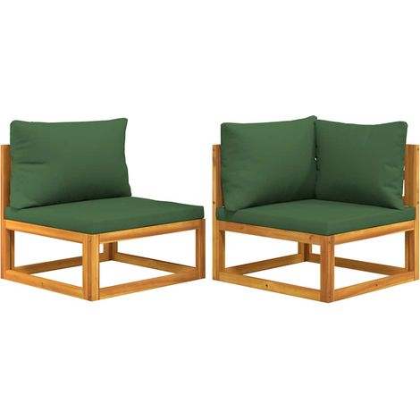Maison Exclusive - 2-tlg. Garten-Sofa-Set mit Kissen Massivholz A