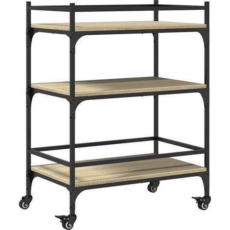 Maison Exclusive - Chariot de cuisine chêne sonoma 65x40x86,5 cm bois d'ingénierie
