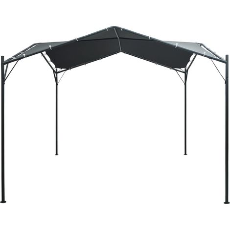 vidaXL Gazebo Padiglione Tenda Tettoia 3x3 m Acciaio Antracite (1/3)