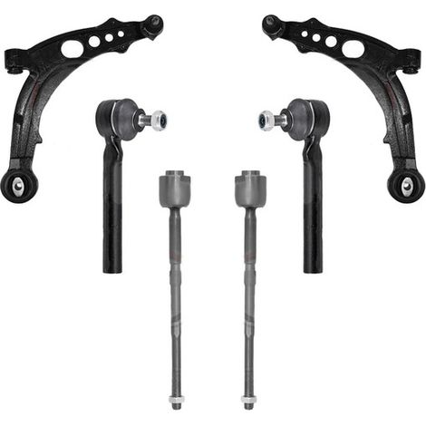 KIT BRACCIO OSCILLANTE 6 PEZZI COMPATIBILE CON FIAT PUNTO (188) 1.9 JTD 10.2001 - 03.2 / Kit Sospensione Completo OE/OEM / Bracci Oscillanti + Testine Sterzo / Sostituzione Diretta OEM