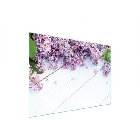 GLASSCHUTZPLATTE FÜR HERD 70x52 LILA (1/5)