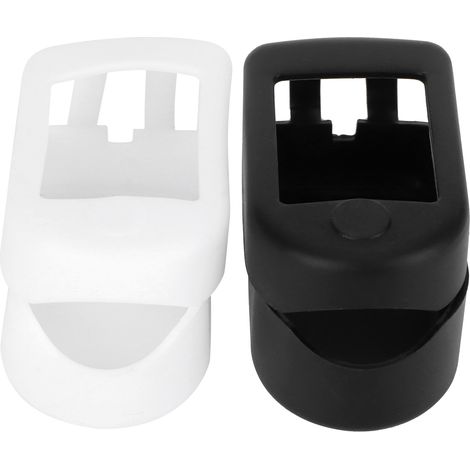 2 Pièces Housse Oximètre Portable Silicone Protecteur de Moniteur de Pouls pour Voyage Maison (Noir Blanc) (1/5)