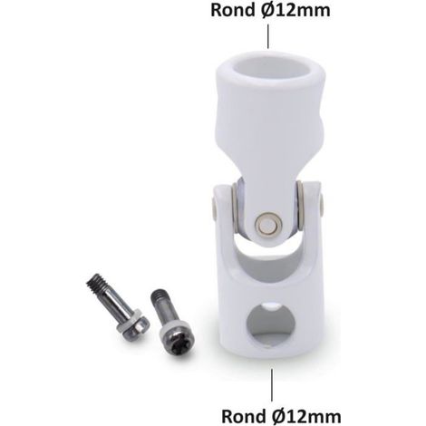 Grenouillère pour manivelle de volet roulant forme Ø12mm x Ø12mm Joint Cardan Store Fenêtre Baie vitrée (1/3)