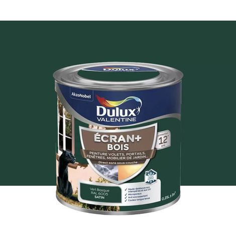 Peinture DULUX VALENTINE Ecran+ Bois Vert Basque 0,25 L (1/4)