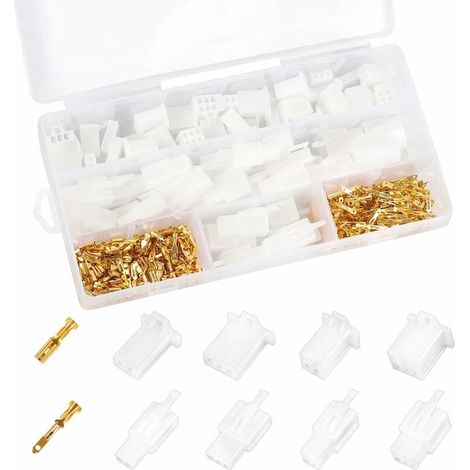 380 pièces 2.8mm connecteur de fil électrique connecteur électrique de voiture connecteur électrique de moto mâle femelle 2 3 4 6 broches connecteur de fil électrique moto assortiment de bornes électr (1/5)