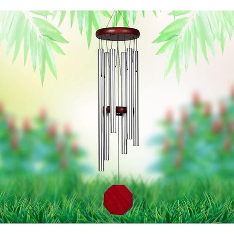 Windspiel mit entspannendem und beruhigendem Klang, 6 Aluminiumröhren, für den Außenbereich, für Haus, Garten, Terrasse, Balkon, Innendekoration. (1/4)