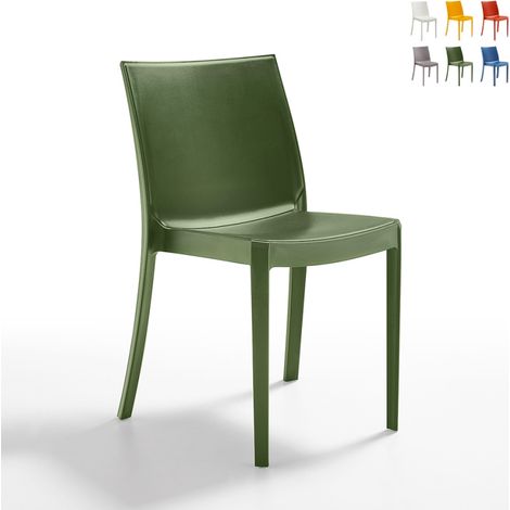 Sedia esterno impilabile giardino bar ristorante polipropilene Perla BICA - Verde (1/4)