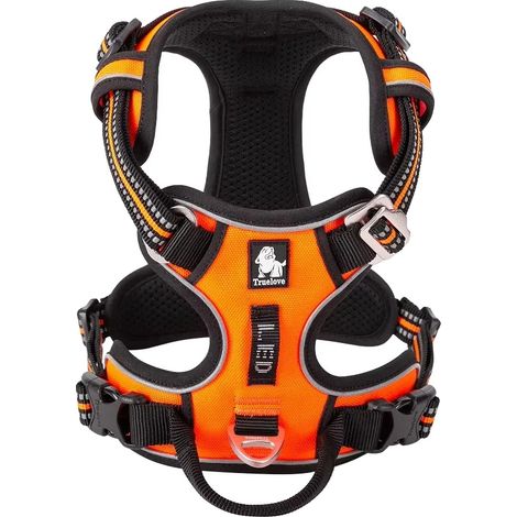 Arnés para mascotas, ajuste regulable, mayor seguridad, naranja, talla L (1/2)