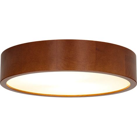 Plafonnier bois rustique rond salon Moderne