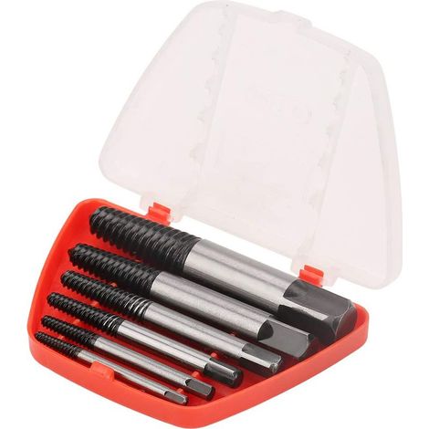 Extracteur de Vis,Extracteurs de Vis Coffret de 6pcs Endommagées Vis d'extraction de Boulons en Acier au Chrome Vanadium,Jeu D'Extracteurs de Goujons (1/5)