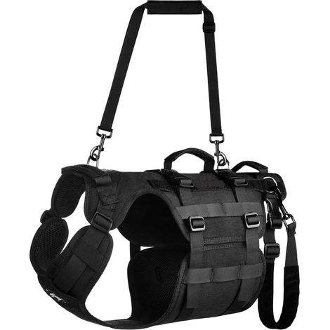 Harnais De Soutien Pour Chien - Nylon 1000D Avec 3 Poignées Et Sangles Arrières - Aide Mobilité Pour Chiens Âgés Ou Blessés - Taille XL Marron (1/5)