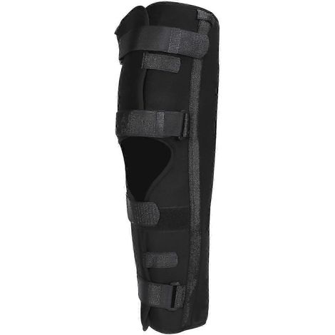 Attelle de genou immobilisante, robuste et confortable, avec quatre sangles réglables (taille M). (1/5)