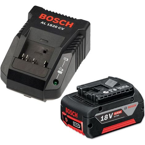 Bosch 18v Battery Starter Set 1 x 4.0Ah Lithium Battery + AL1820 Charger (1/2)