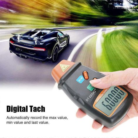 Compteur de tours numérique laser, tachymètre sans contact, outils de mesure de vitesse (1/4)