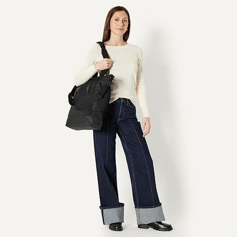 Sac à dos convertible 2 en 1 avec bandoulière, de voyage bicolore pour ordinateur portable (1/5)