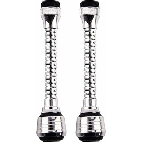2 Pièces Rallonge Robinet,Filtre D'extension Pivotant,Extension de Douche de Robinet ,360°Réglable Bec Diffuseur Filtre, Deux Modes Réglable,pour éviers de Cuisine, Salle de Bain (1/5)
