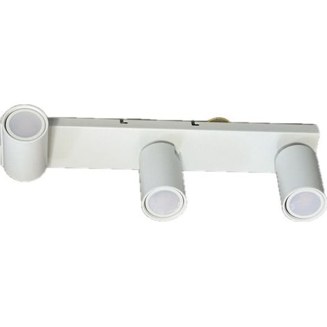 Plafonnier saillie LED 3x6W lineaire blanc 442x106x70mm 3 spots orientables lampe GU10 2700K 450lm 230V IK06 IP20 ORION LINE (1/5)