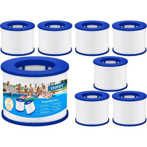 Lot de 8 Filtre de Spa a Visser, Cartouche filtrante pour Clever Spa, Filtre 75 x 100 mm, Filtre à Vis pour Spa Gonflable Pas De Vis 60mm, pour Cosy Spa (1/5)