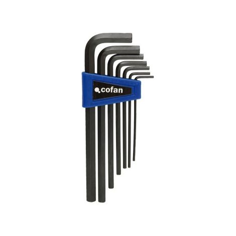 Set de 7 llaves hexagonales "Allen" tipo serie larga de acero 09508540