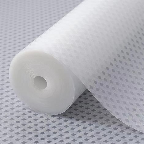 (Transparent/30cm x 150cm)Tapis Fond de Tiroir, Tapis de tiroir Non Adhésif Antiderapant, Tapis de Frigo Peut être Coupé en Taille pour Protection Tiroir Placard Cuisine (1/5)