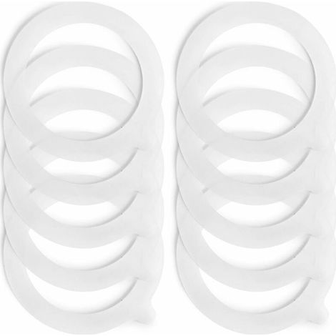 Lot de 10 Joints D'éTanchéIté de Rechange en (Blanc) Silicone Pour Bocaux Mason 69 X 94 mm