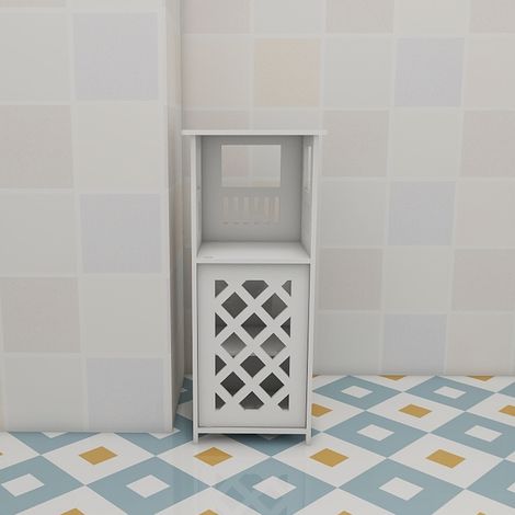 Hofuton Meuble de Rangement, Armoire de Salle de Bain, Armoire de Toilette, Armoire Latérale, Armoire de Rangement, 24 x 22 x 56cm (1/5)