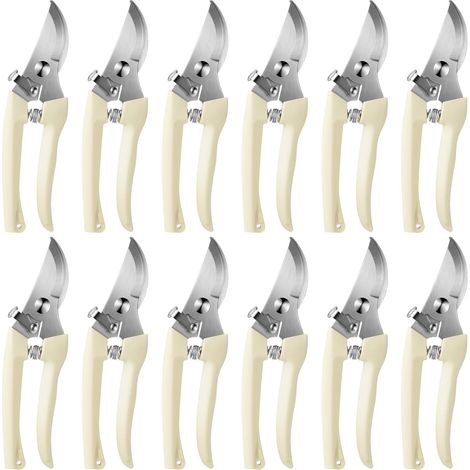 Ensemble de 12 outils de jardin pour la coupe et la taille des plantes : sécateur, taille-fleurs, sécateur à main, coupe-branches. (1/5)