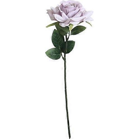1 rose artificielle de 37 cm à composer soi-même, pour fête, mariage, bureau ou décoration intérieure.violet (1/5)