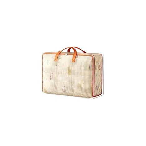 Sac de rangement extra large en maille PVC imperméable pour vêtements, couettes et literie, organiseur de voyage transparent avec grande capacité, 73 x 31 x 52 cm (1/5)