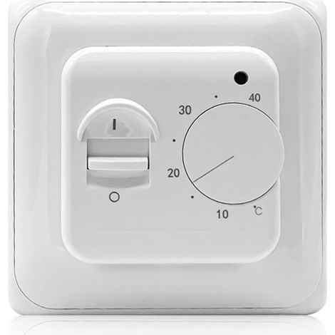 [NON UTILIZZATO] Termostato ambiente per riscaldamento a pavimento 220V 16A: termostato incorporato di serie, regolatore manuale della temperatura ambiente, riscaldamento analogico, termostato meccani