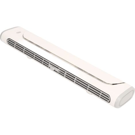 Ventilateur de bureau compact et sans pales, rechargeable, puissant et sûr, à pince, 3 vitesses, blanc. (1/5)