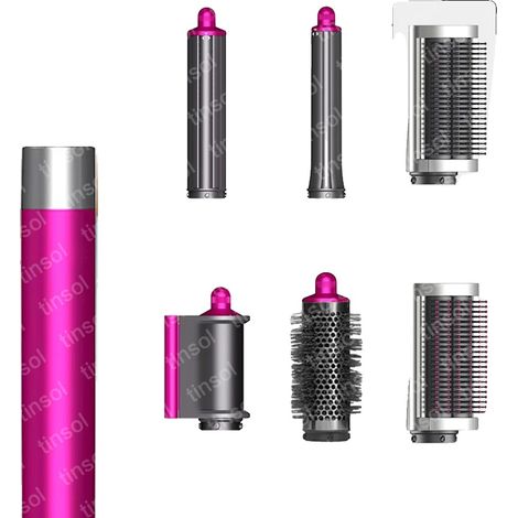 Asciugacapelli, design multifunzionale, prestazioni ad alta velocità, 6 in 1 - Rosso rosa, spina UE 220V-240V (1/2)